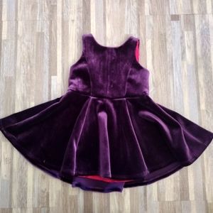 Purple Velvet toddler dress
